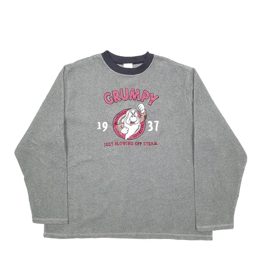 Mens Grey Disney Grumpy Vintage Crewneck Jumper