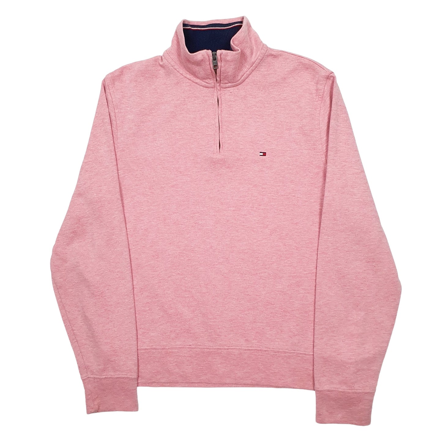 Mens Pink Tommy Hilfiger  Quarter Zip Jumper