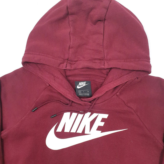 Womens Burgundy Nike  Hoodie Jumper