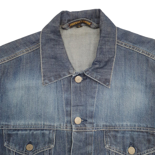 Mens Blue Freeman T Porter Trucker Denim Jacket Coat