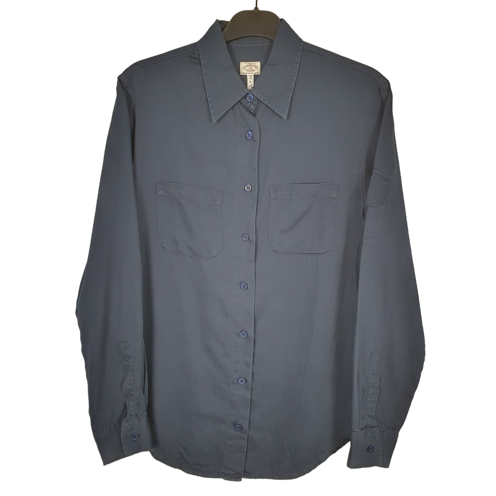 Armani Long Sleeve Regular Fit Shirt Blue