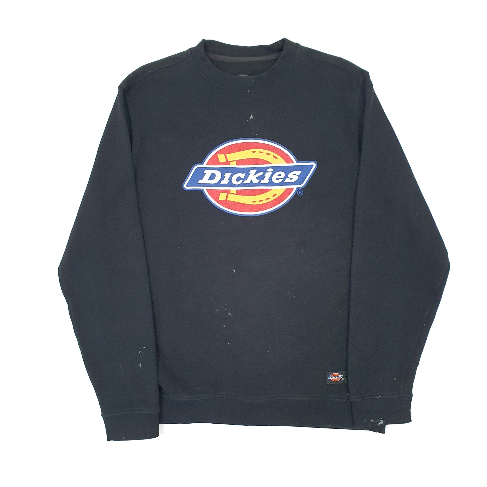 Mens Black Dickies Spellout Crewneck Jumper