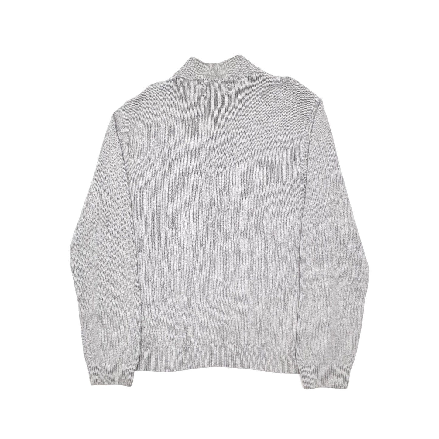 Chaps Cable Knit Quarter Zip XL Grey