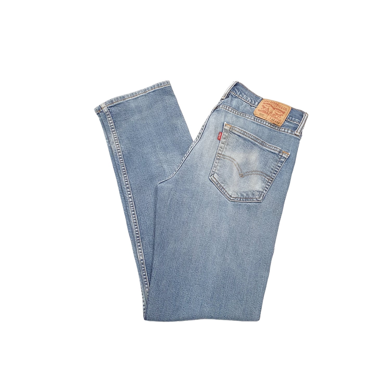 Levis 505 Regular Fit Stretch Jeans W32 L34 Blue