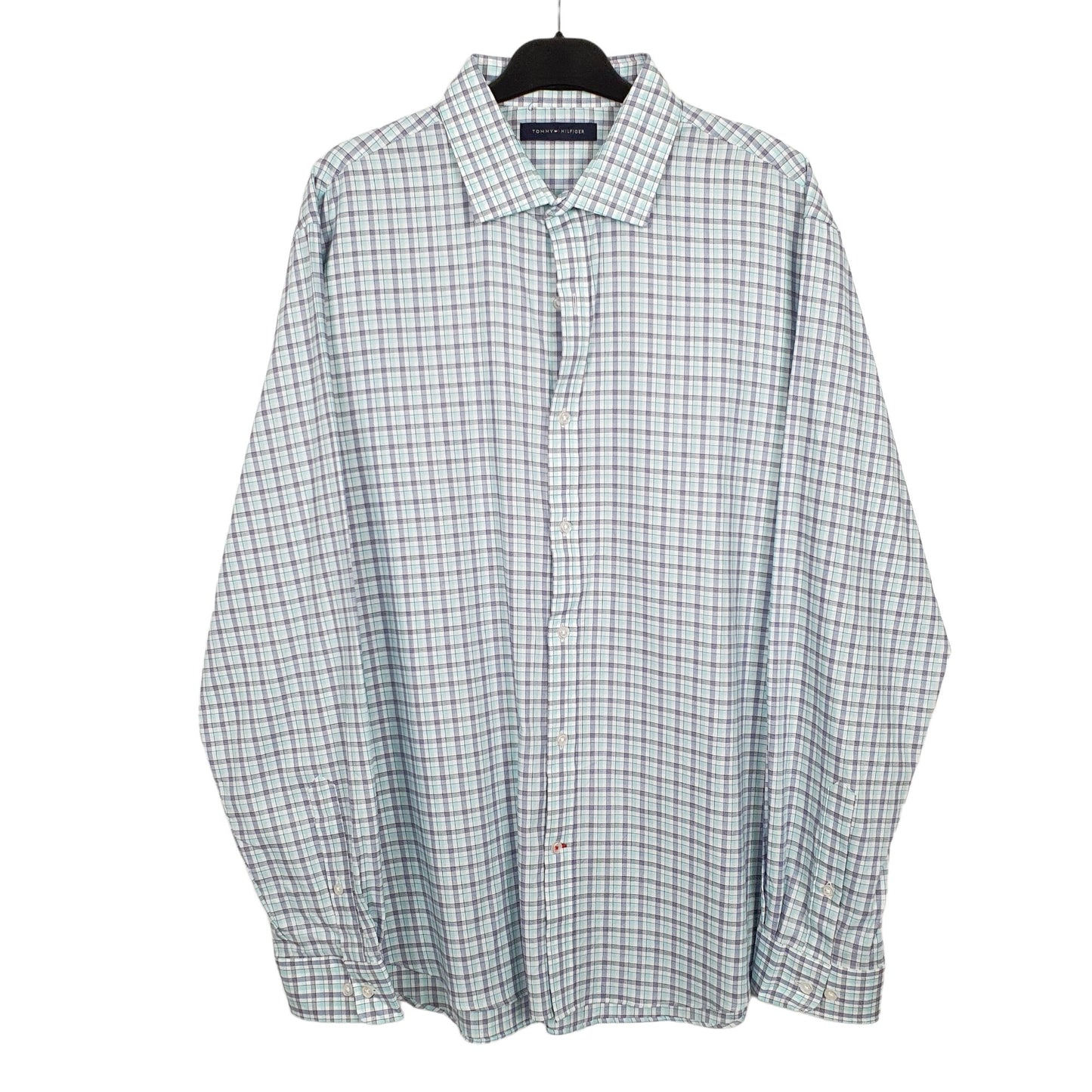 Tommy Hilfiger Long Sleeve Regular Fit Check Shirt Blue