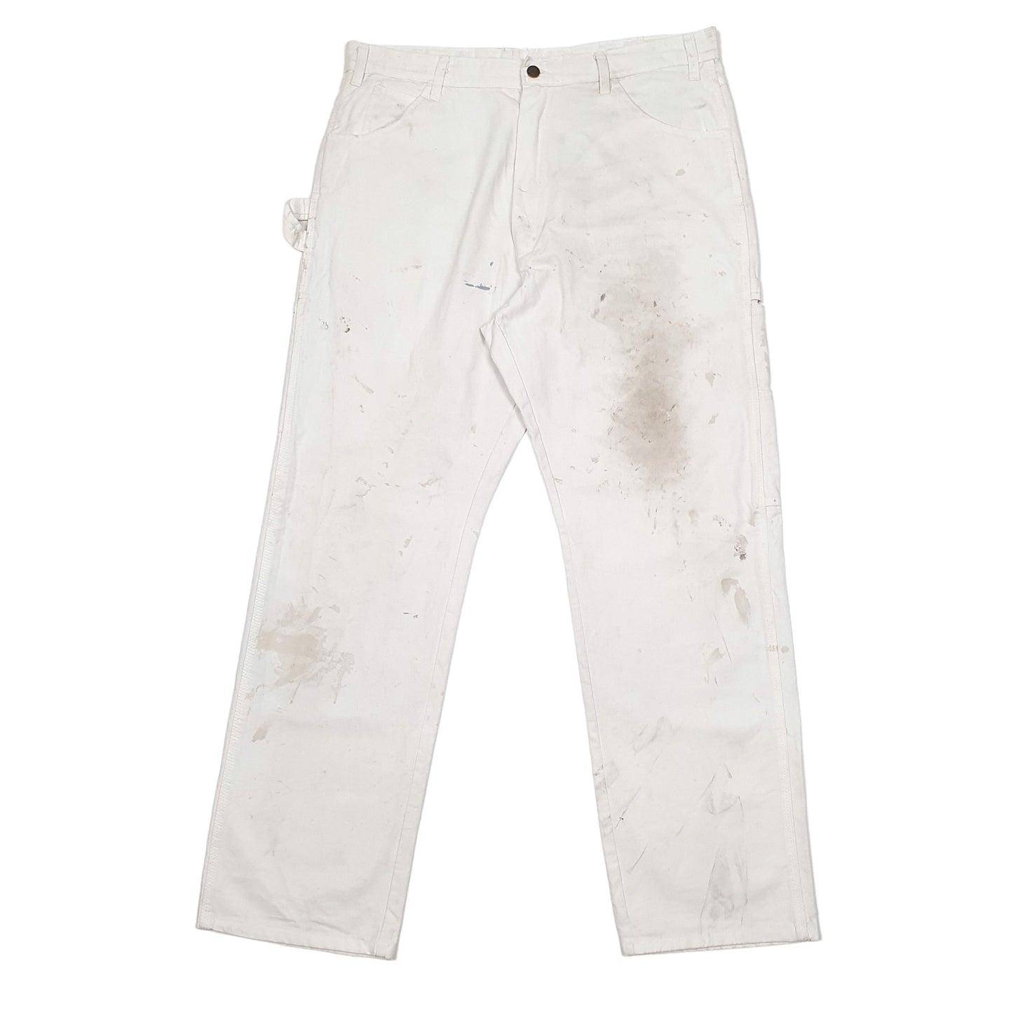 Mens White Dickies Painters Pants Carpenter Trousers