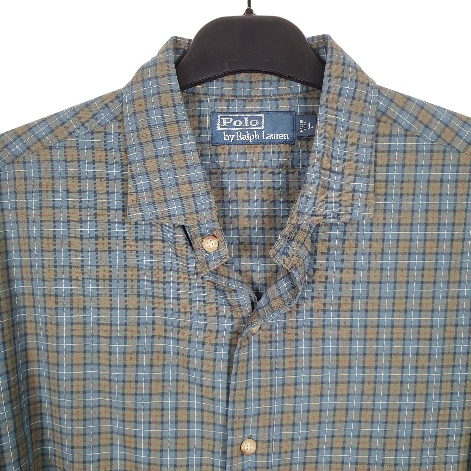 Ralph Lauren Long Sleeve Regular Fit Check Shirt Green