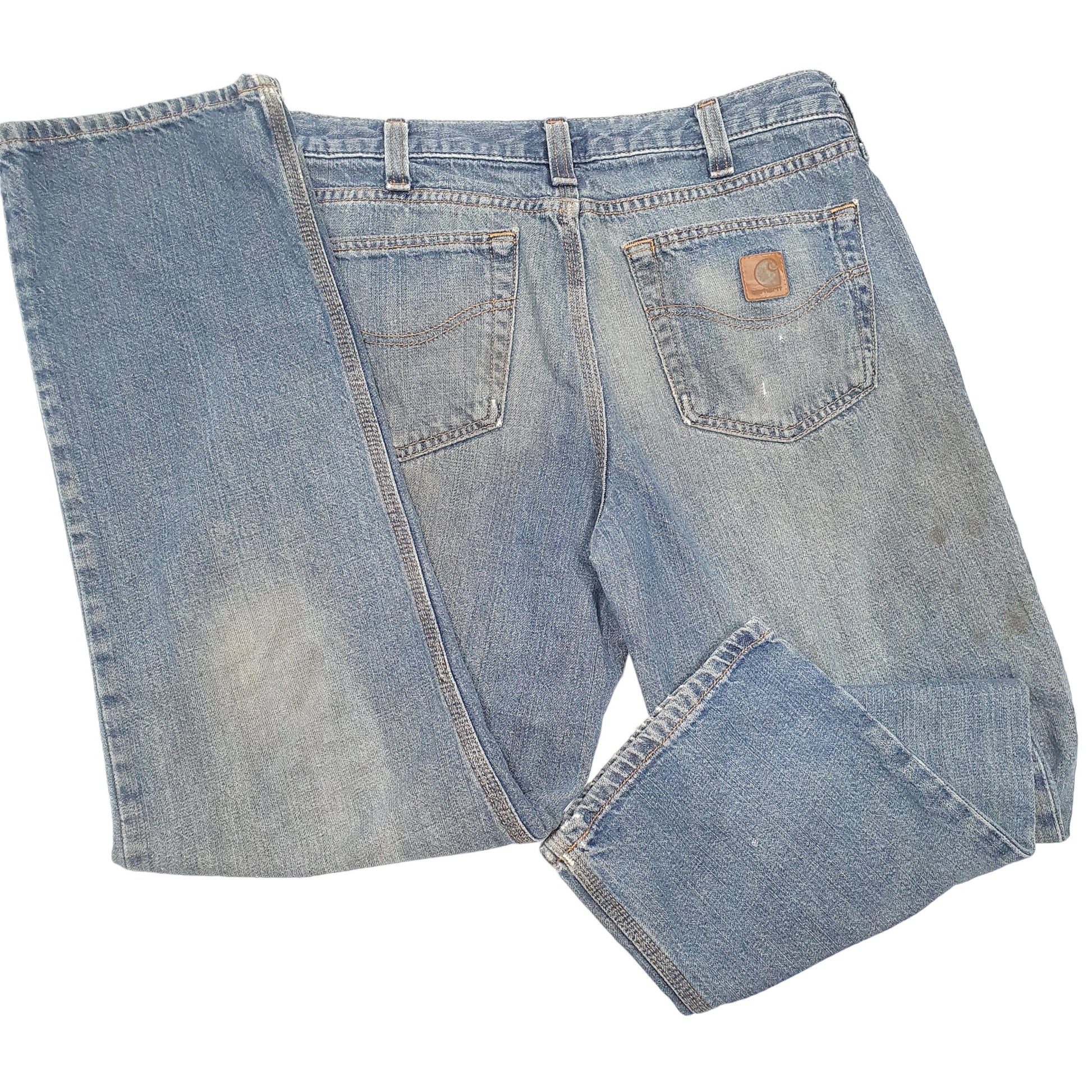 Mens Blue Carhartt Relaxed Casual JeansW32 L33