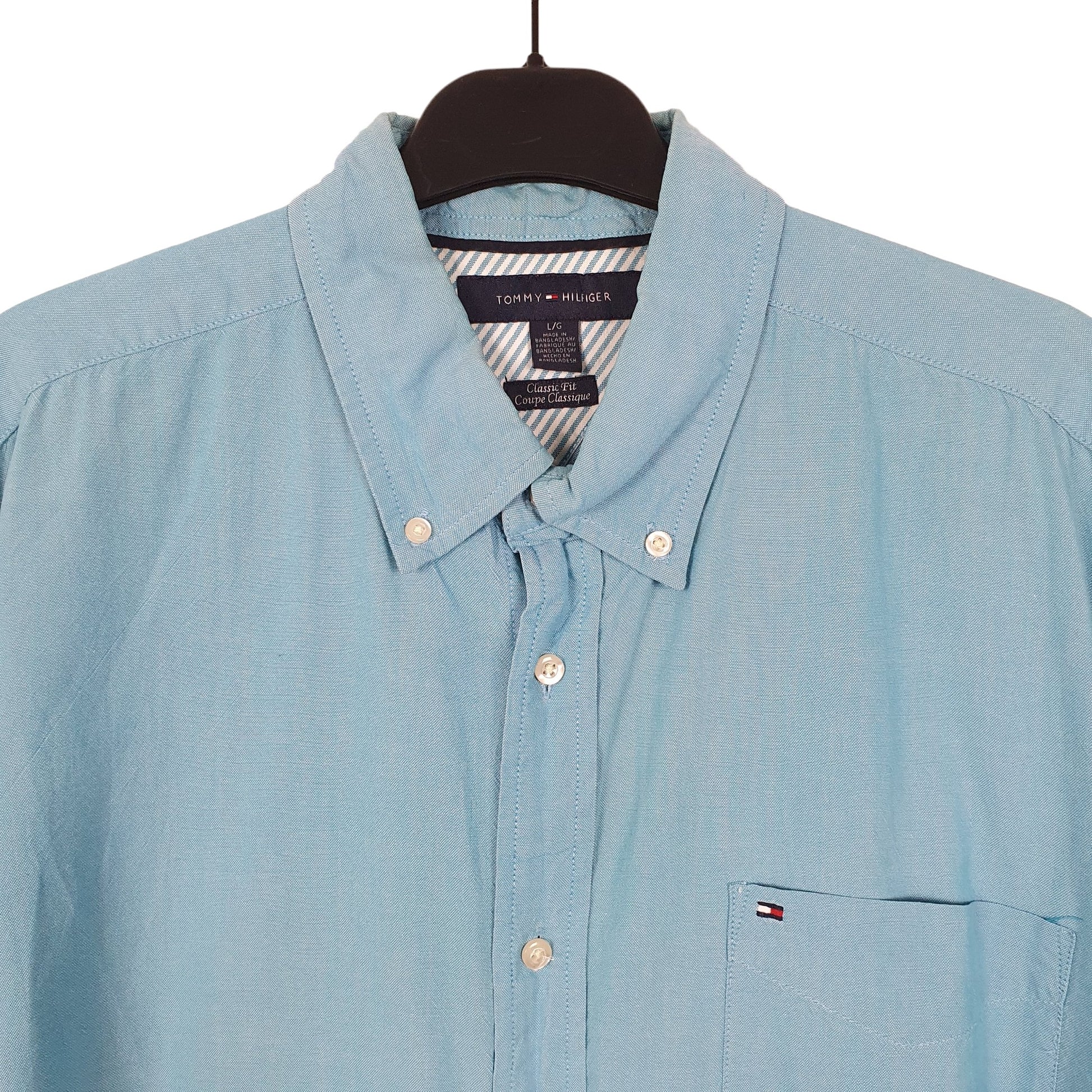 Tommy Hilfiger Short Sleeve Classic Fit Shirt Blue