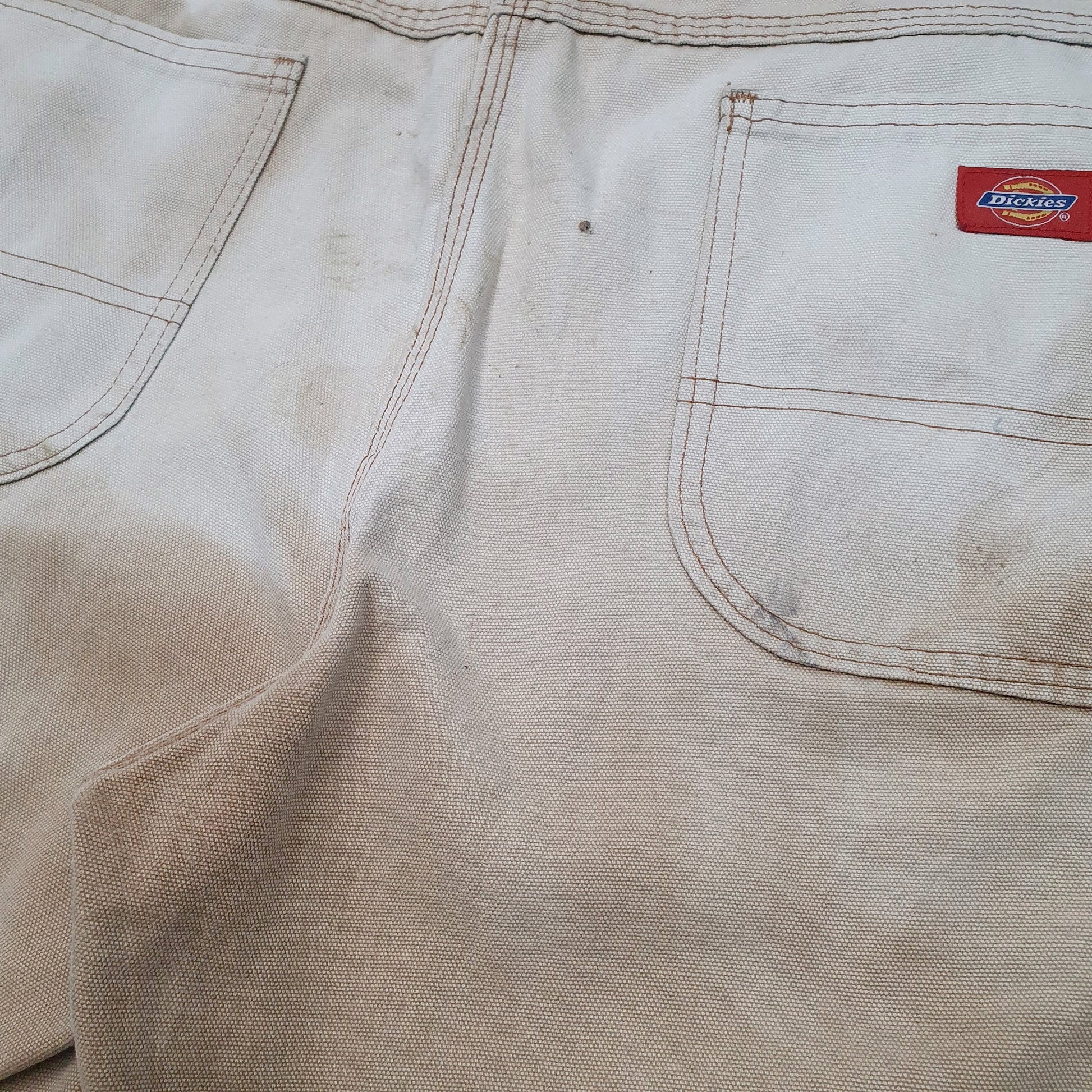 Mens Beige Dickies Carpenter Work Wear Cargo Shorts