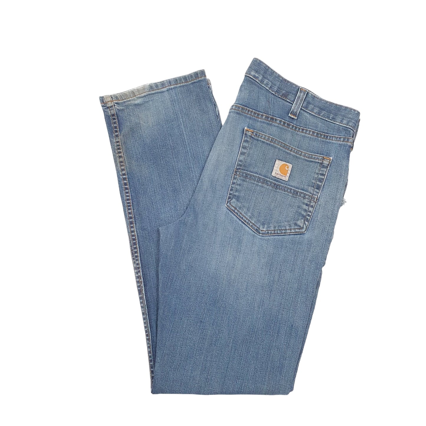 Mens Blue Carhartt Relaxed Rugged Flex Casual JeansW34 L32