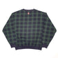 Mens Navy Ralph Lauren Chaps Tartan Check Spellout Crewneck Jumper