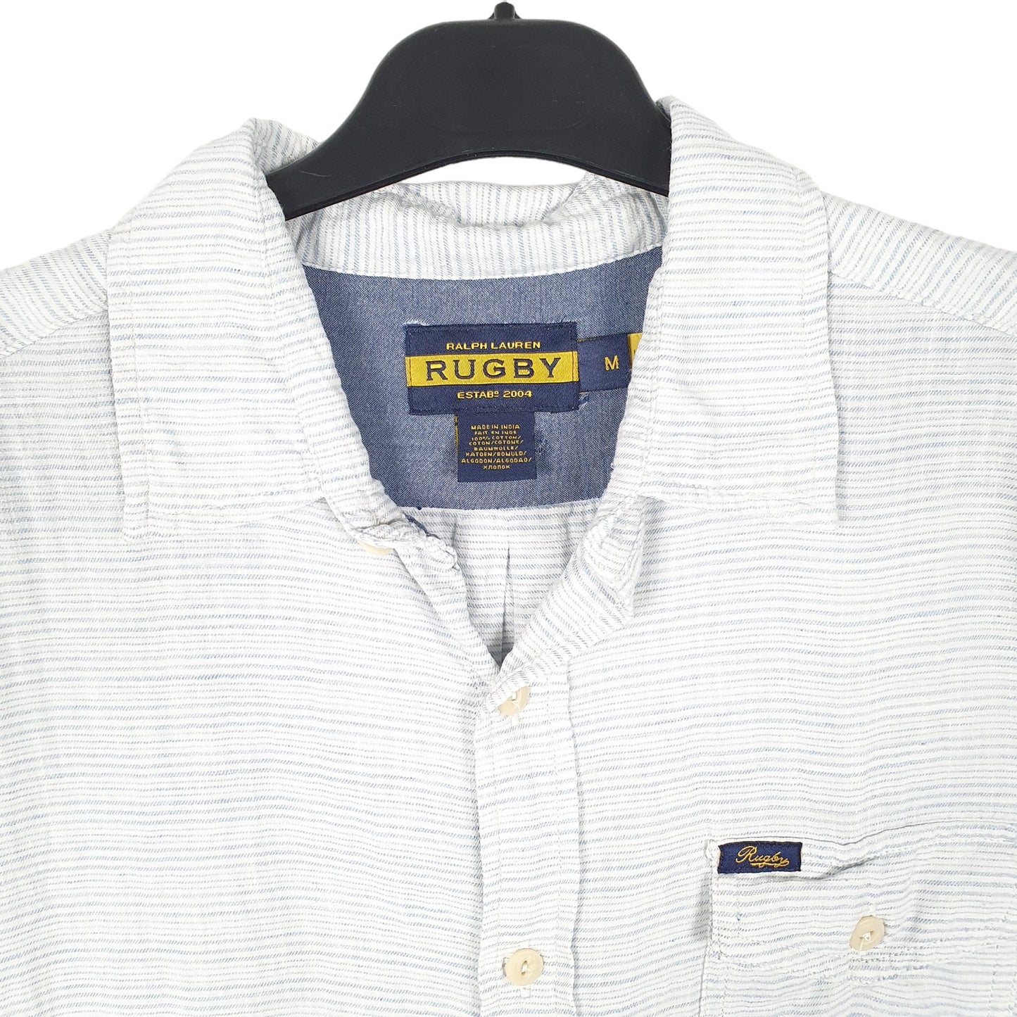 Ralph Lauren Rugby Short Sleeve Regular Fit Striped Shirt White