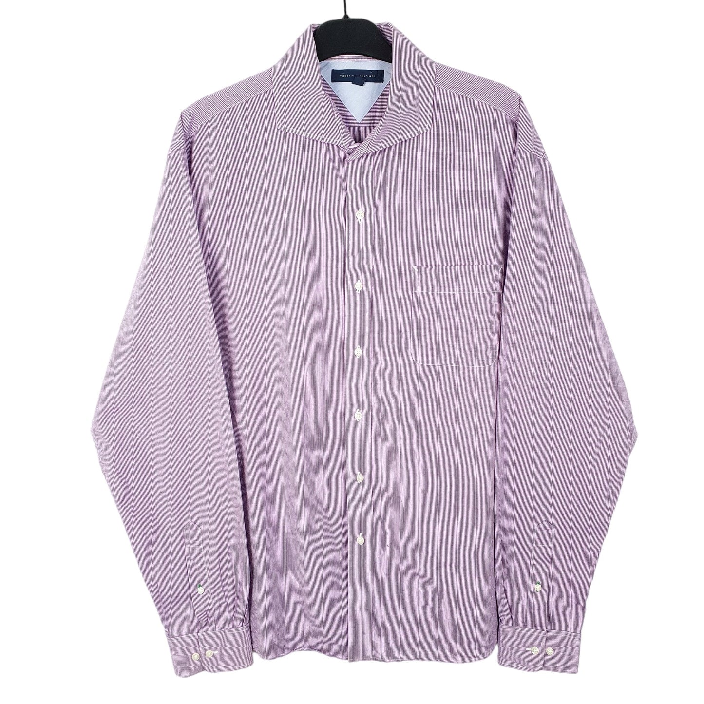 Tommy Hilfiger Long Sleeve Slim Fit Check Shirt Purple