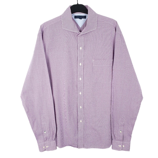 Tommy Hilfiger Long Sleeve Slim Fit Check Shirt Purple