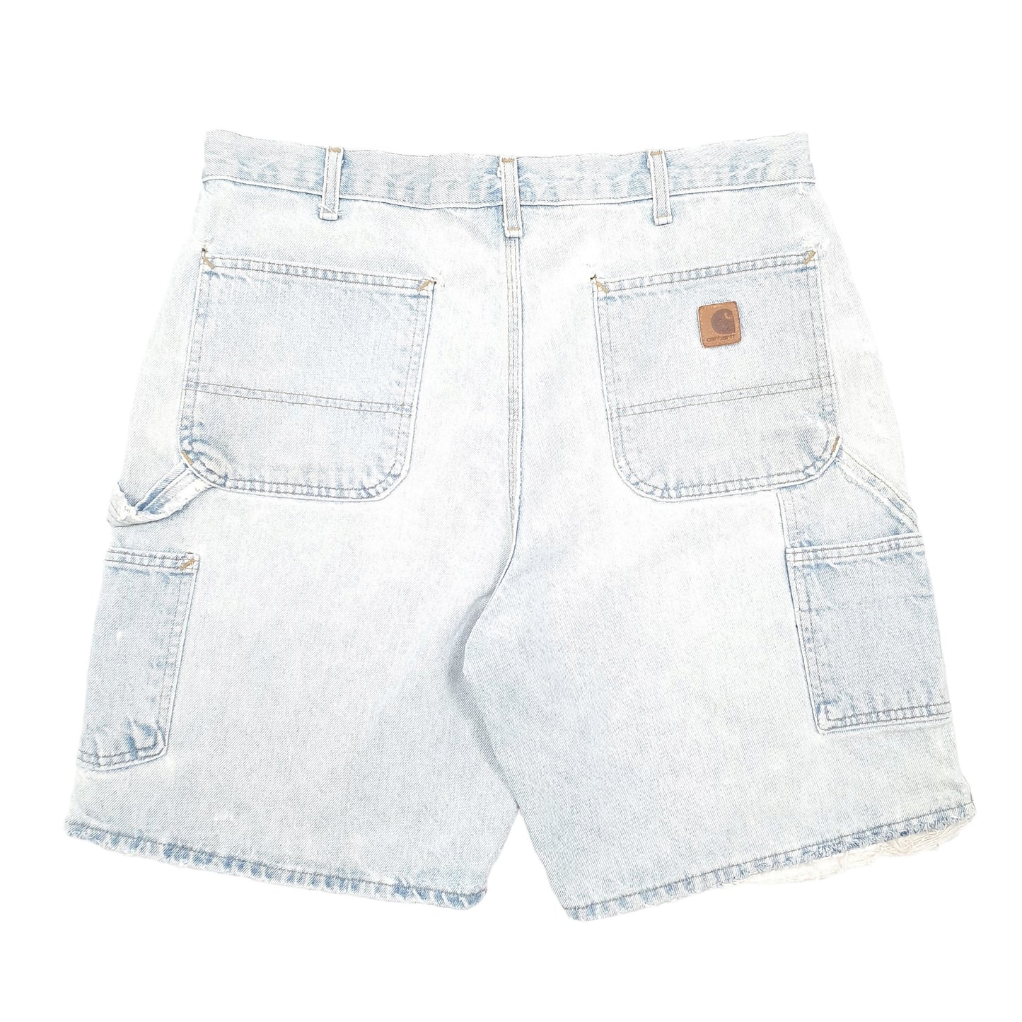 Mens Blue Carhartt Carpenter Workwear Denim Shorts