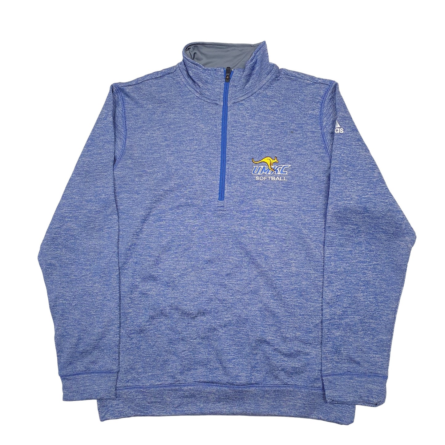 Mens Blue Adidas UMKC Softball Quarter Zip Jumper