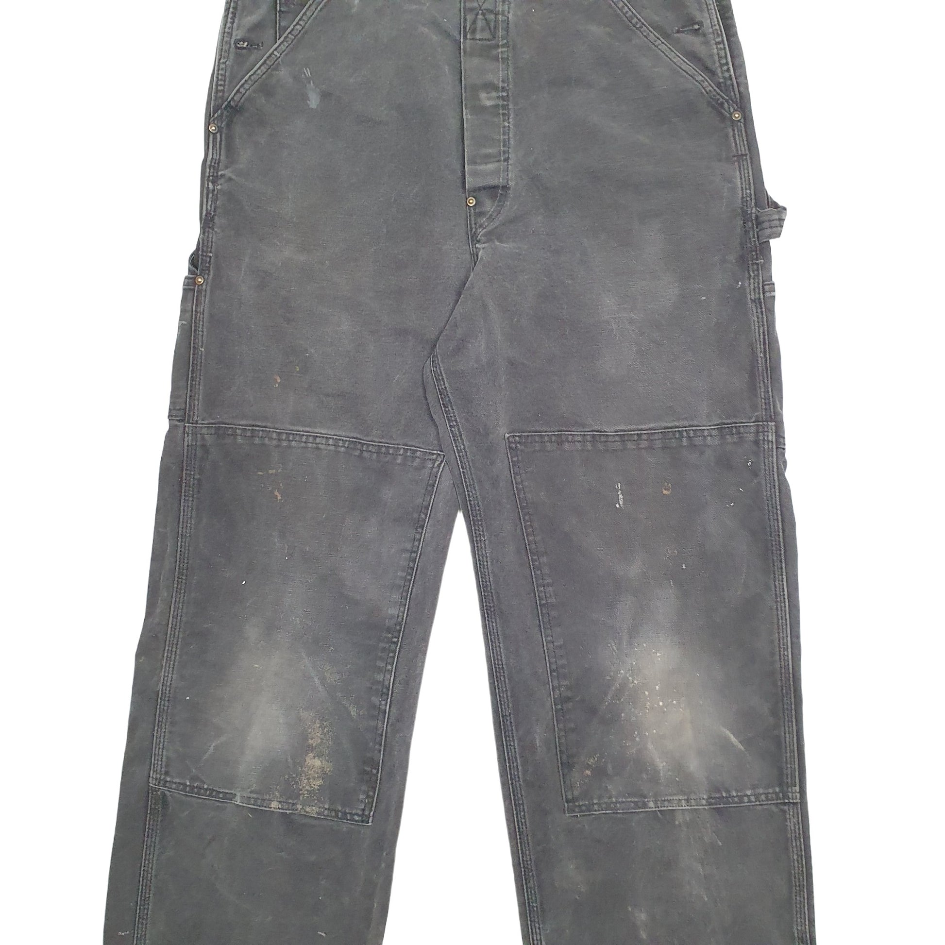 Mens Grey Carhartt Vintage Double Knee Made In USA Dungaree Trousers