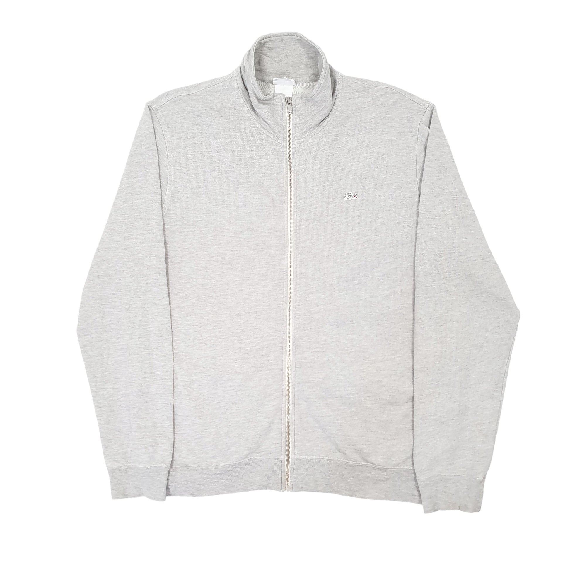 Mens Grey Lacoste Vintage Washed Full Zip Jumper