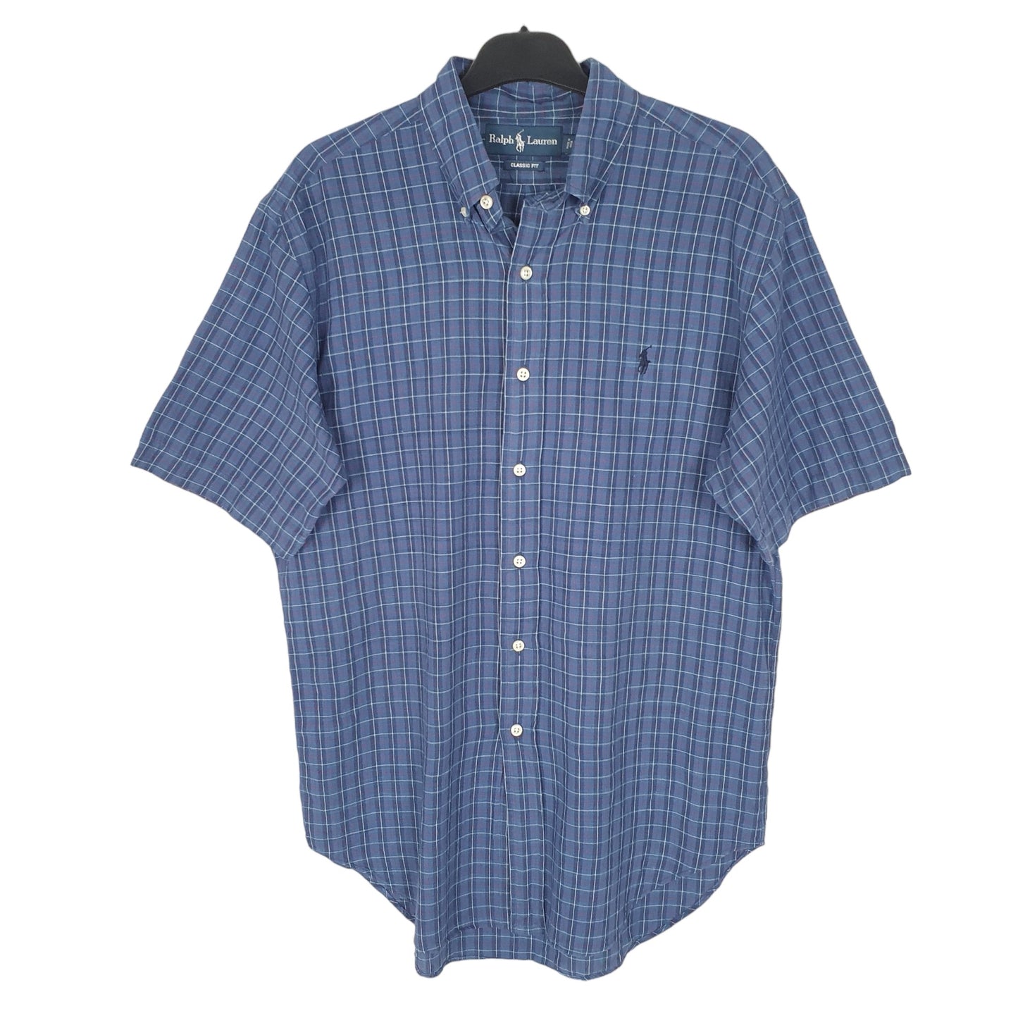 Ralph Lauren Short Sleeve Classic Fit Check Shirt Blue