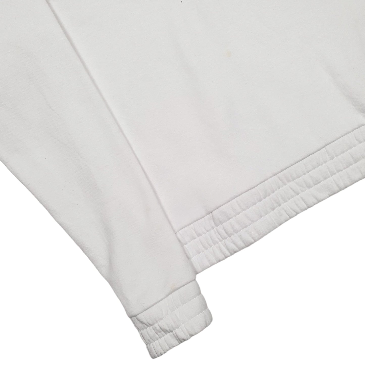 Mens White Fila Spellout Quarter Zip Jumper