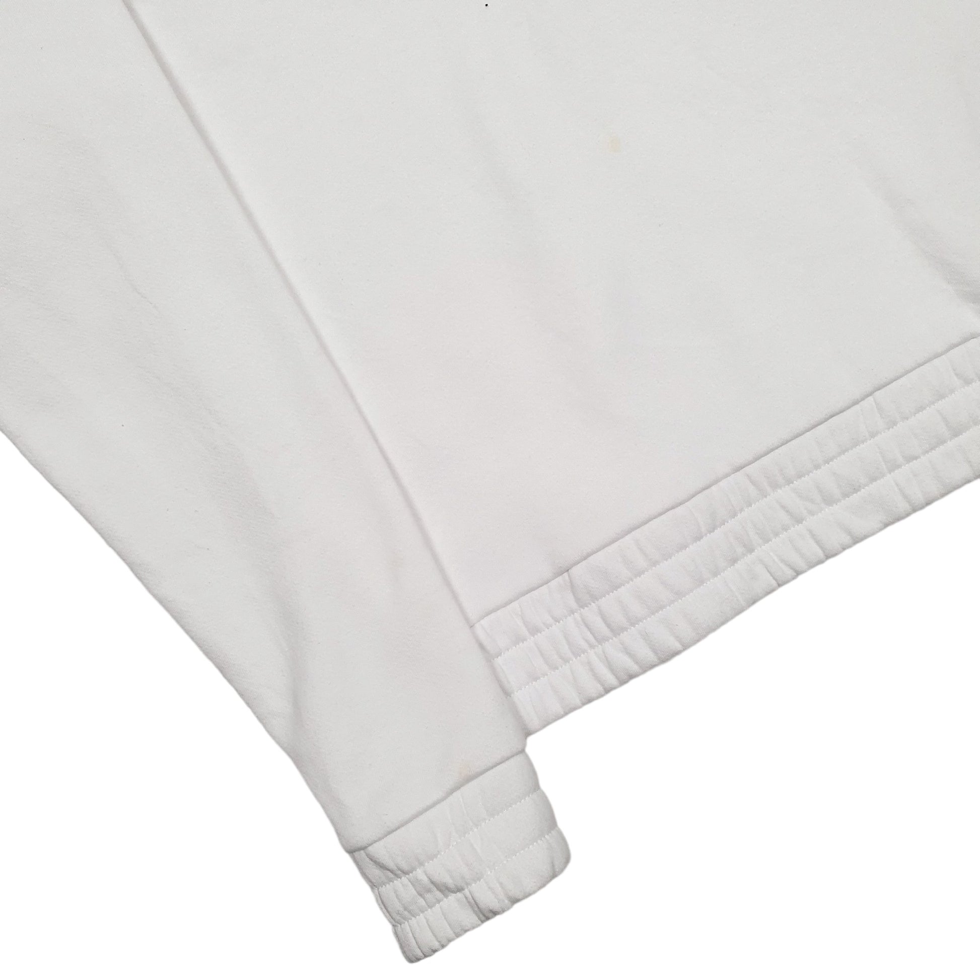 Mens White Fila Spellout Quarter Zip Jumper