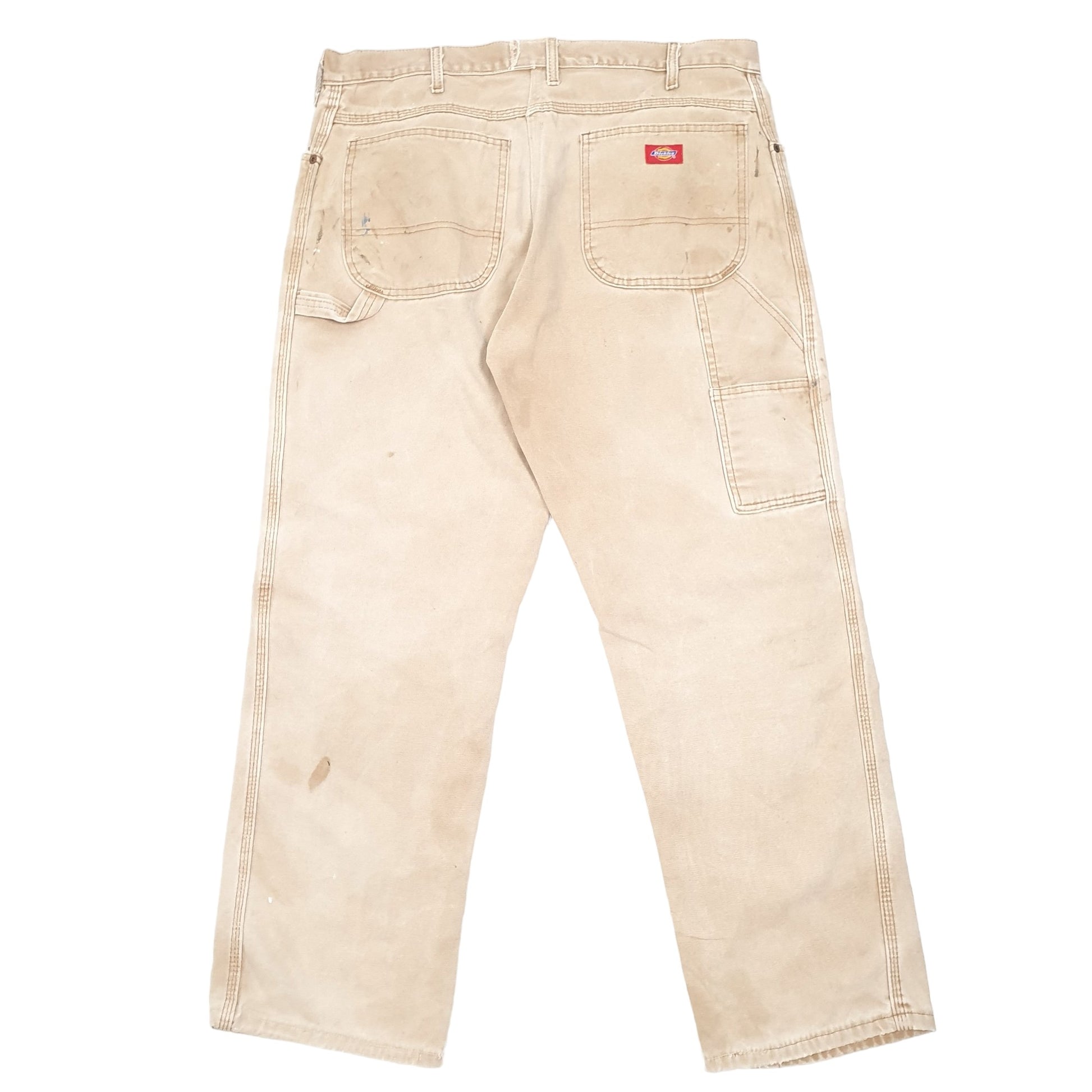 Mens Beige Dickies  Carpenter Trousers