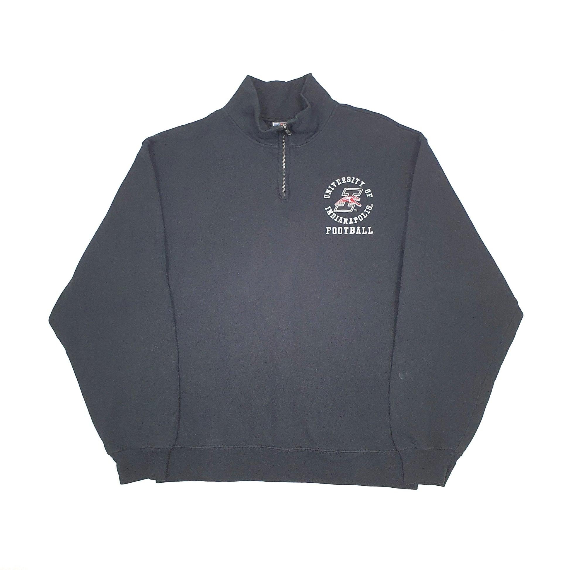 Jerzees USA College Sports Football Quarter Zip M Black
