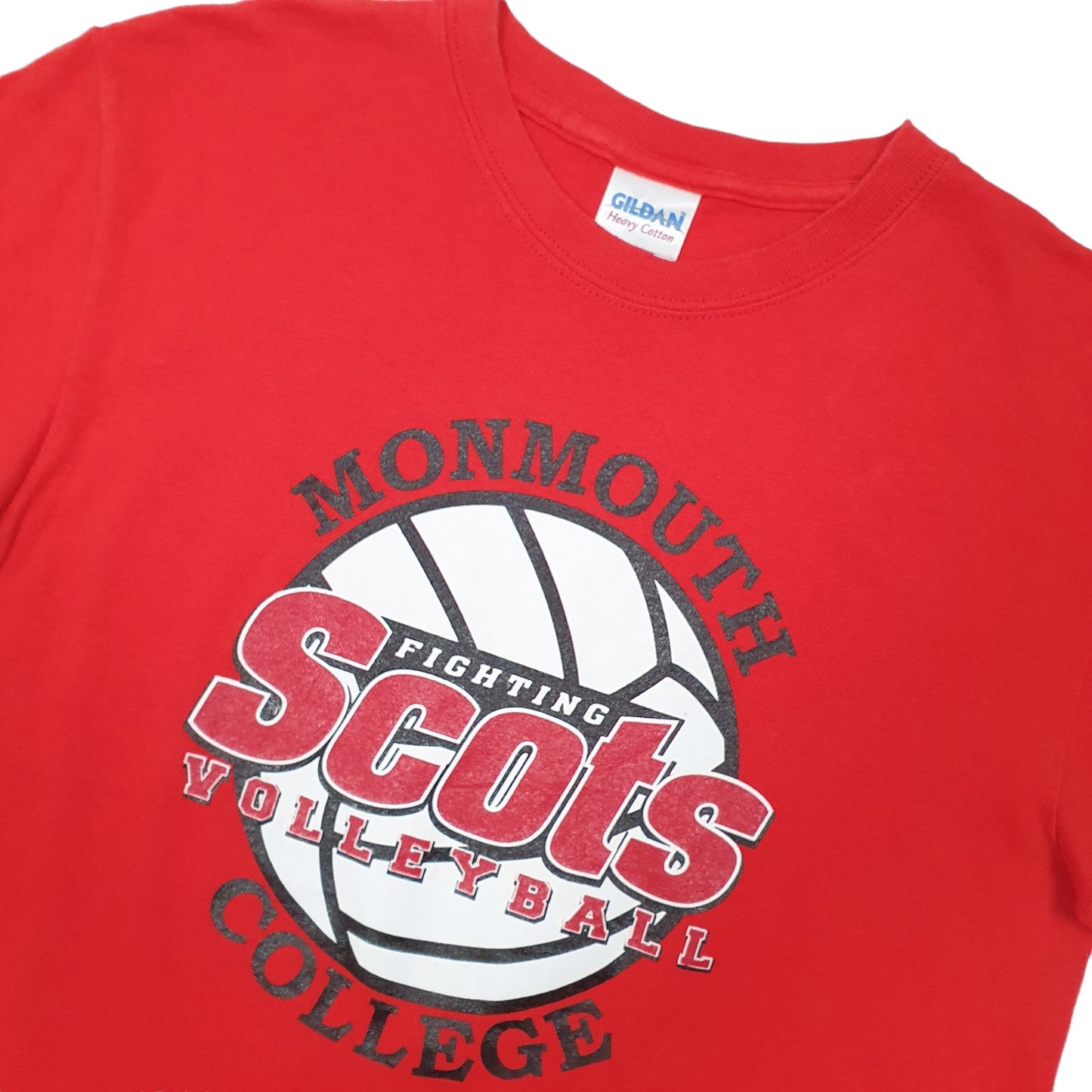 Gildan Monmouth College Fighting Scots Volleyball Short Sleeve T Shirt Red