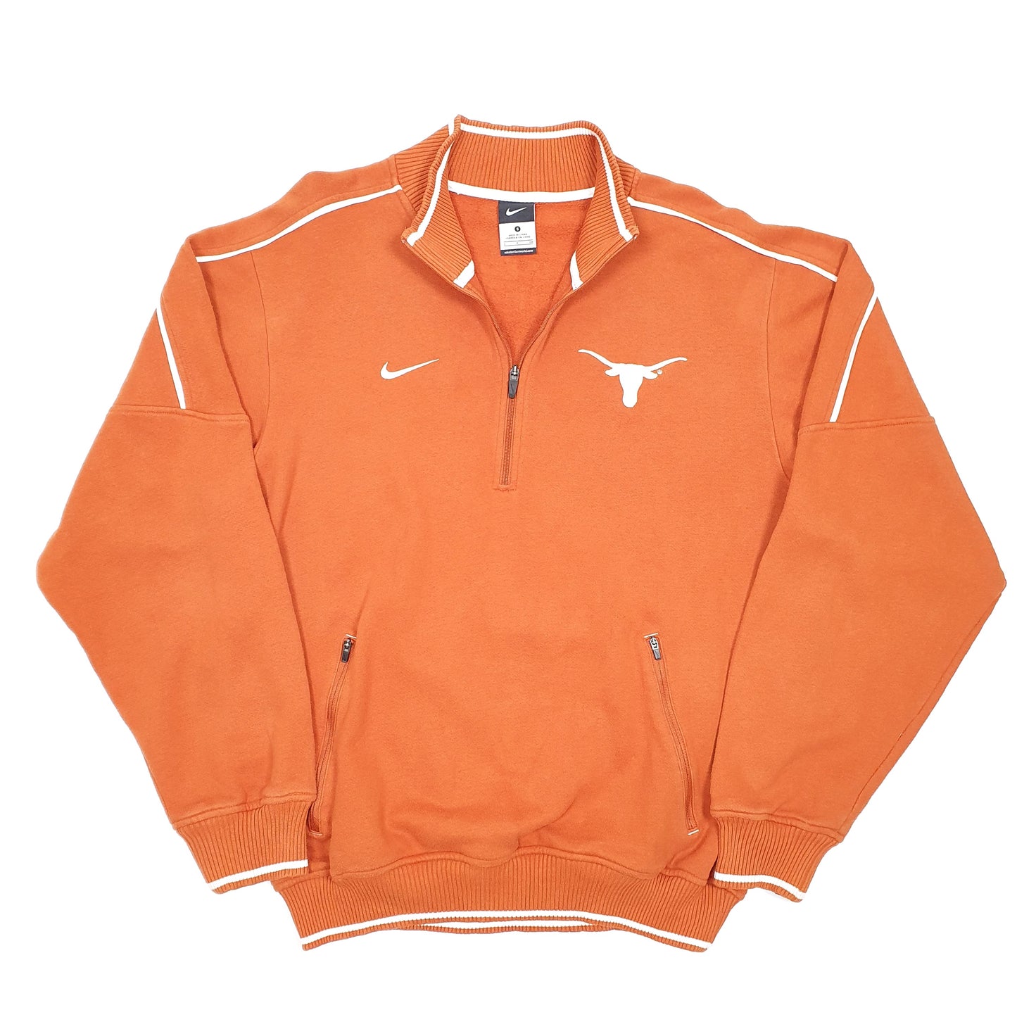 Mens Orange Nike Texas Long Horns Athletics Quarter Zip Jumper