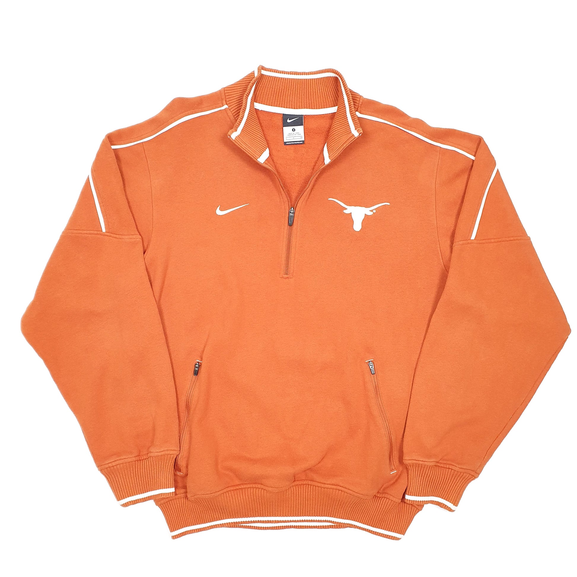 Mens Orange Nike Texas Long Horns Athletics Quarter Zip Jumper