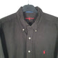 Ralph Lauren Button Down Long Sleeve Blaire Fit Shirt Black