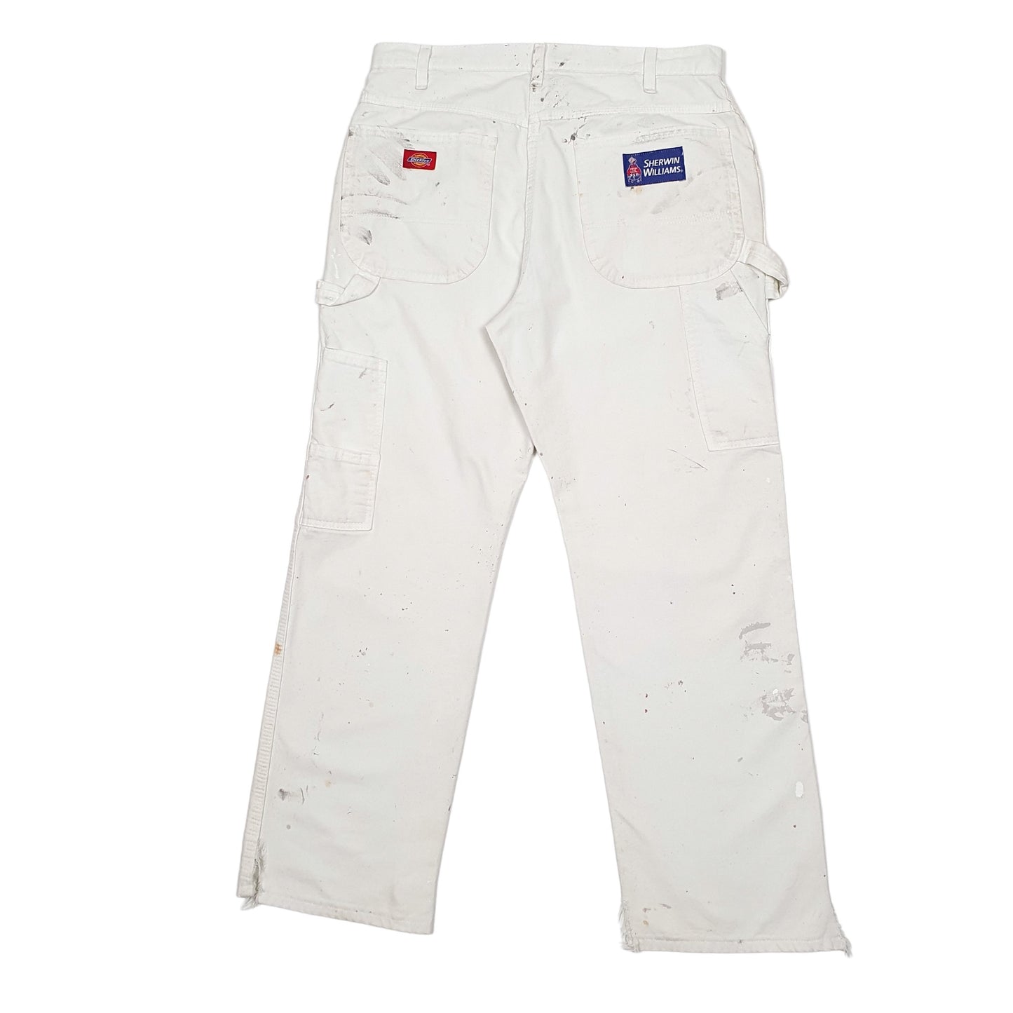 Mens White Dickies  Carpenter Trousers