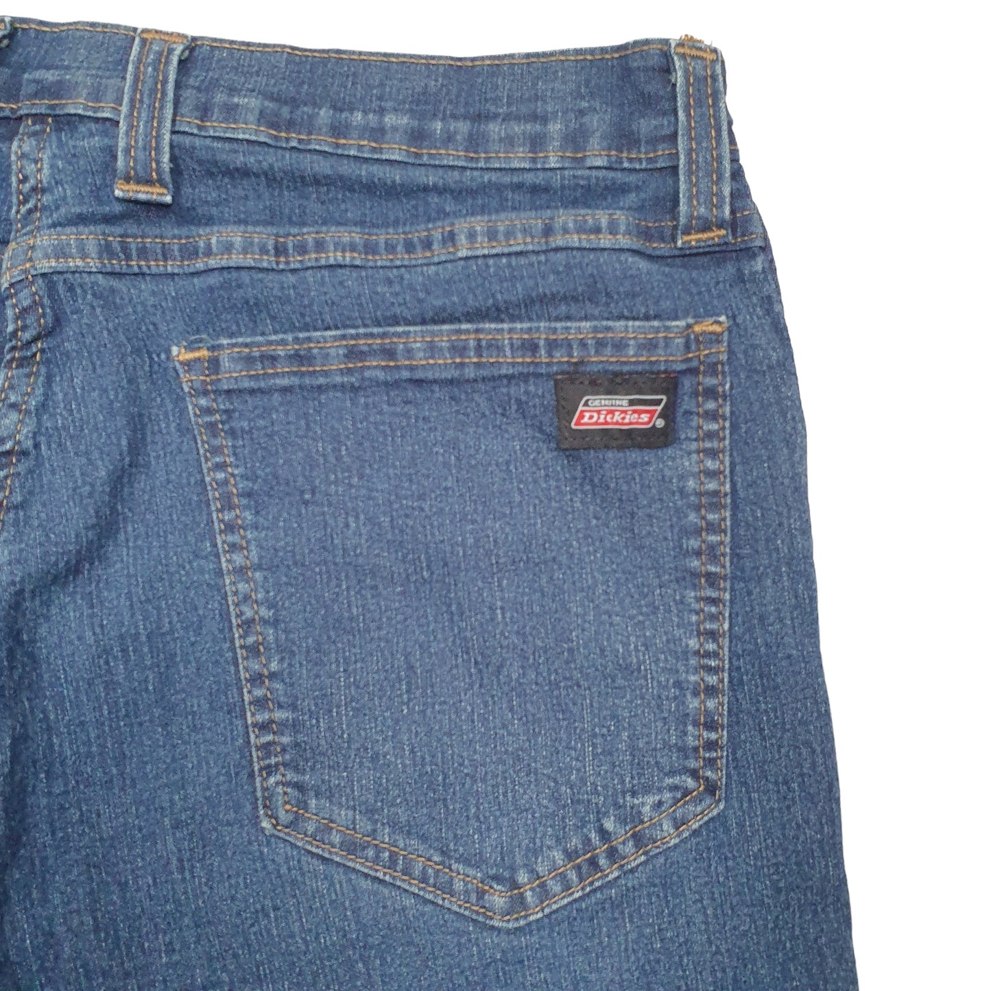 Mens White Dickies Stretch Fit Denim Shorts