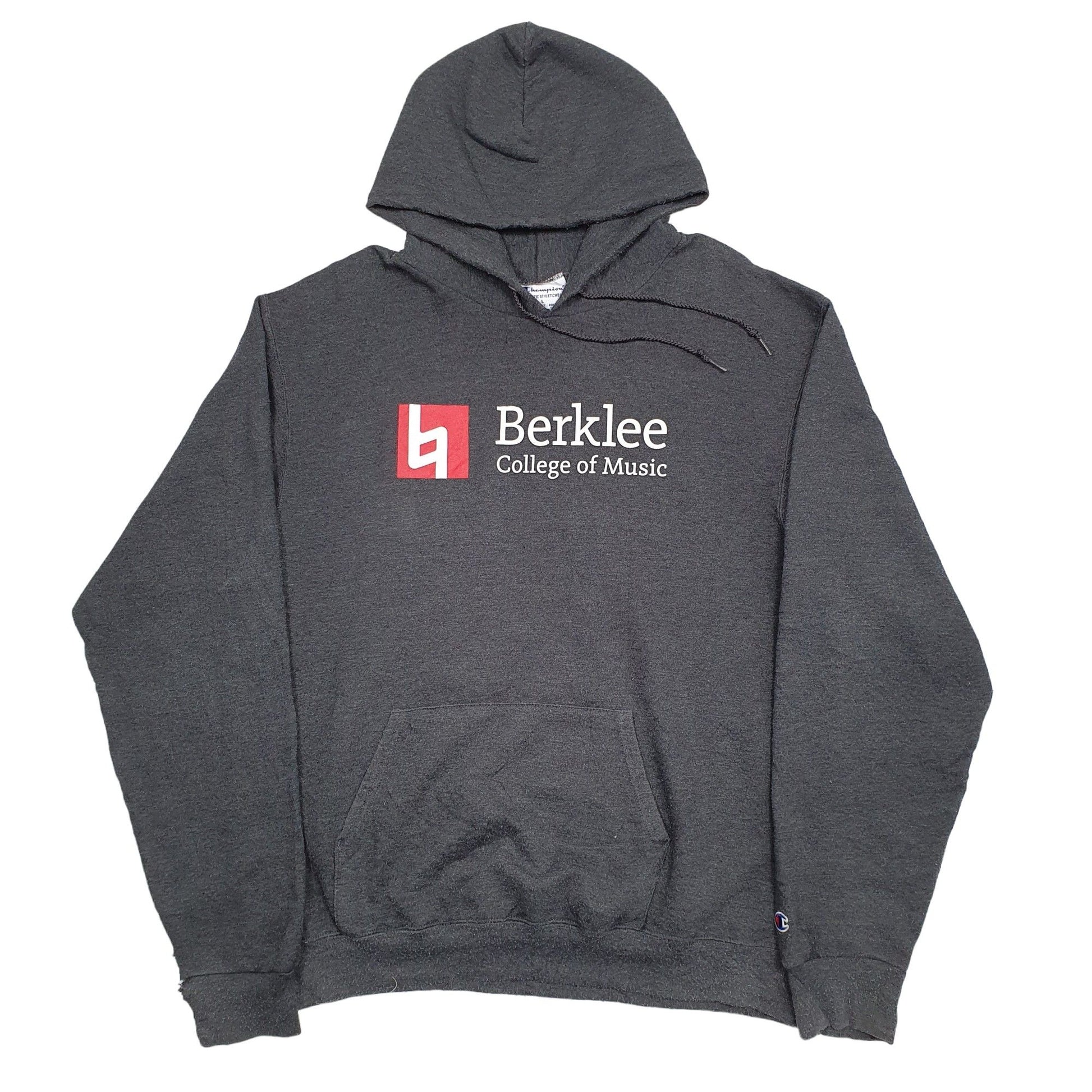 Mens Grey Champion Berklee USA College Music Hoodie Jumper