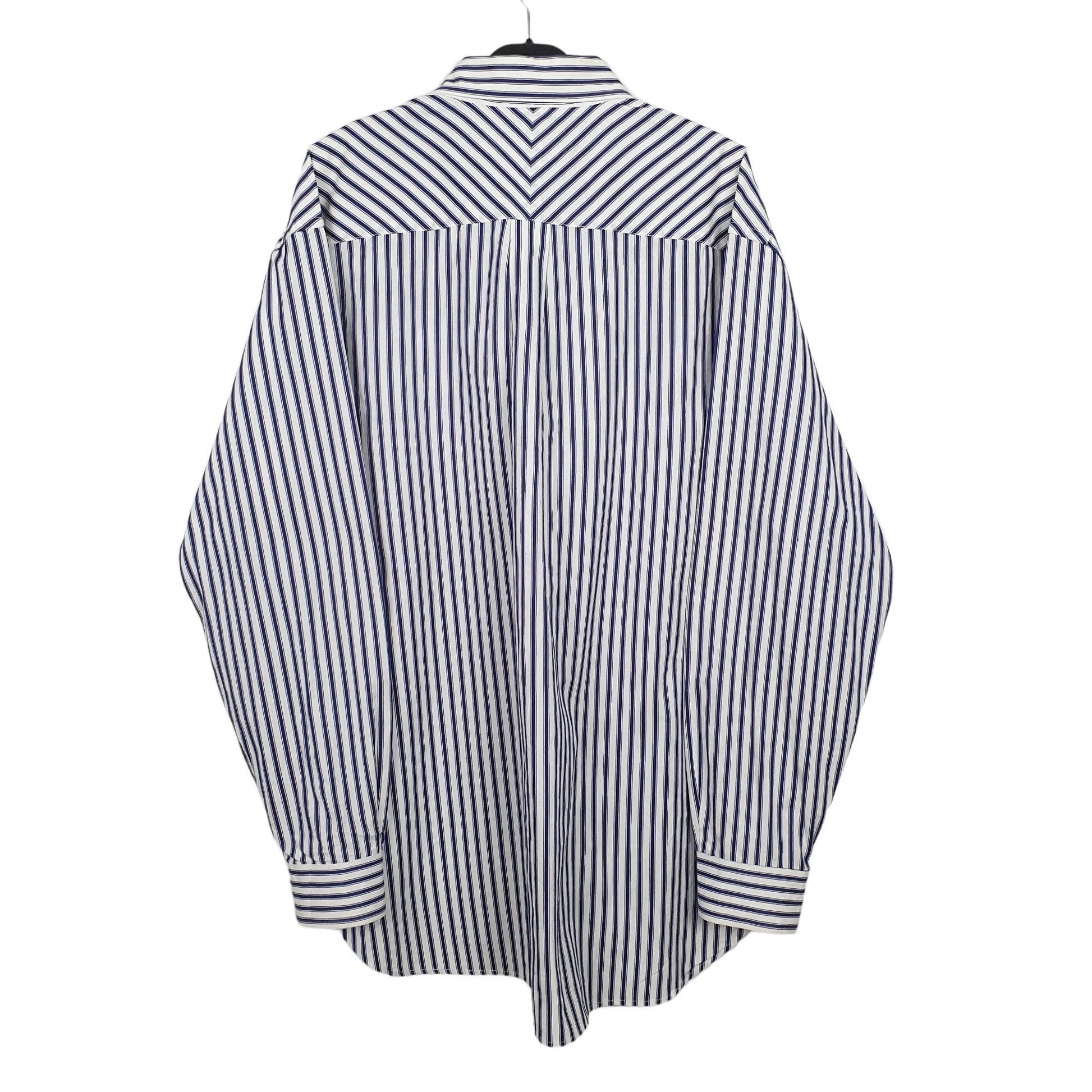 Tommy Hilfiger Long Sleeve Regular Fit Pinstripe Shirt Blue