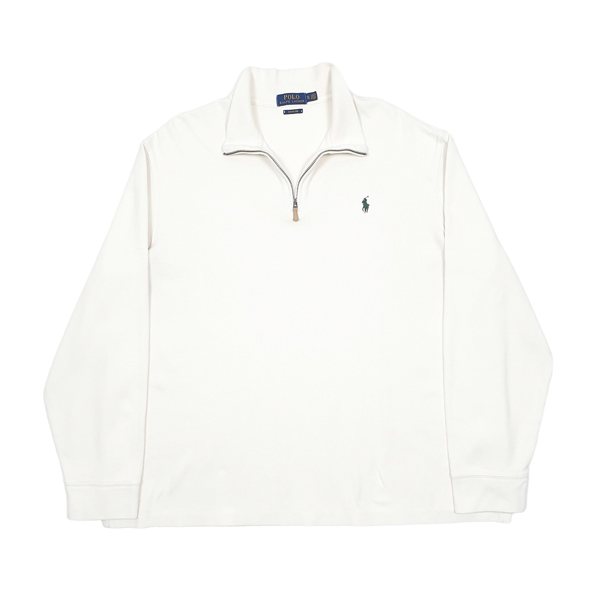 Polo Ralph Lauren Estate Rib Quarter Zip XL Cream