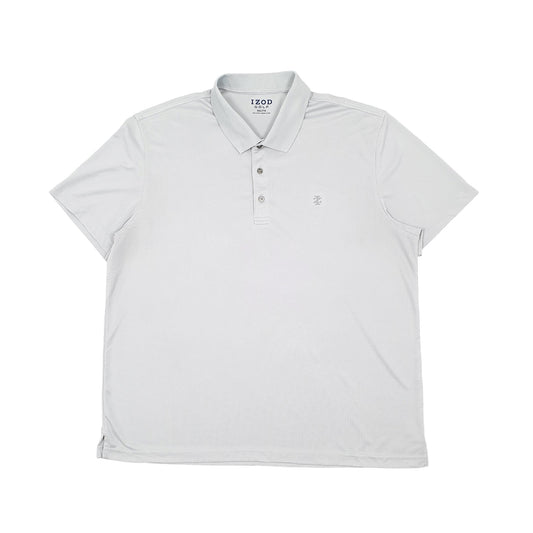 Izod Lacoste Golf Short Sleeve Polyester Polo Shirt Grey