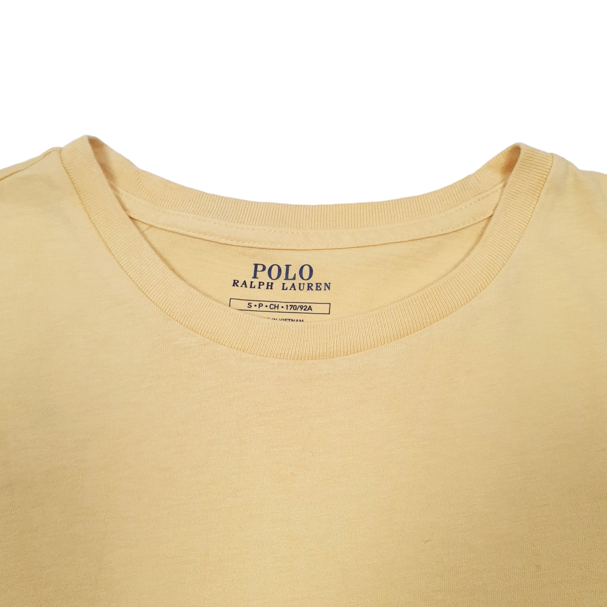 Mens Yellow Polo Ralph Lauren Polo Short Sleeve T Shirt
