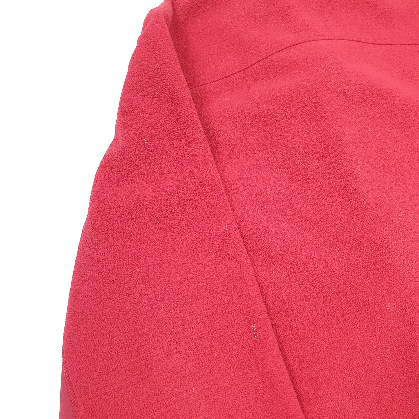 LL Bean Spellout Full Zip Fleece S Red