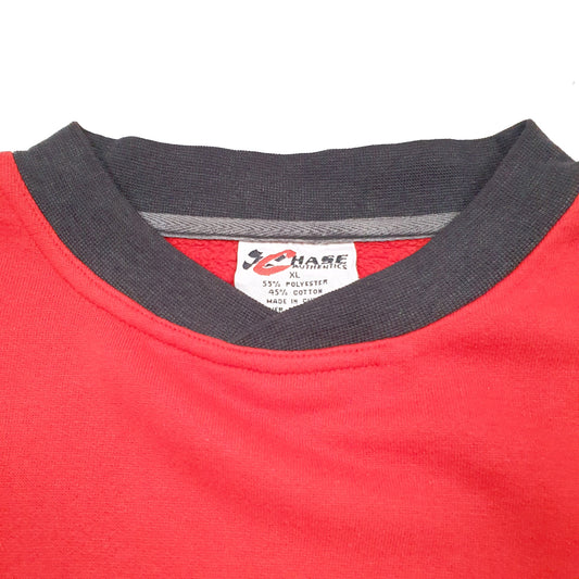 Mens Red Chase Authentics Budweiser Beer Nascar Bud Racing Crewneck Jumper