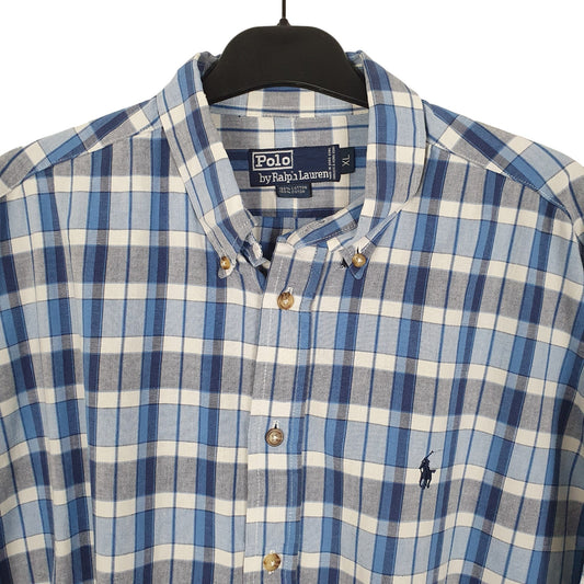 Ralph Lauren Long Sleeve Regular Fit Check Shirt Blue