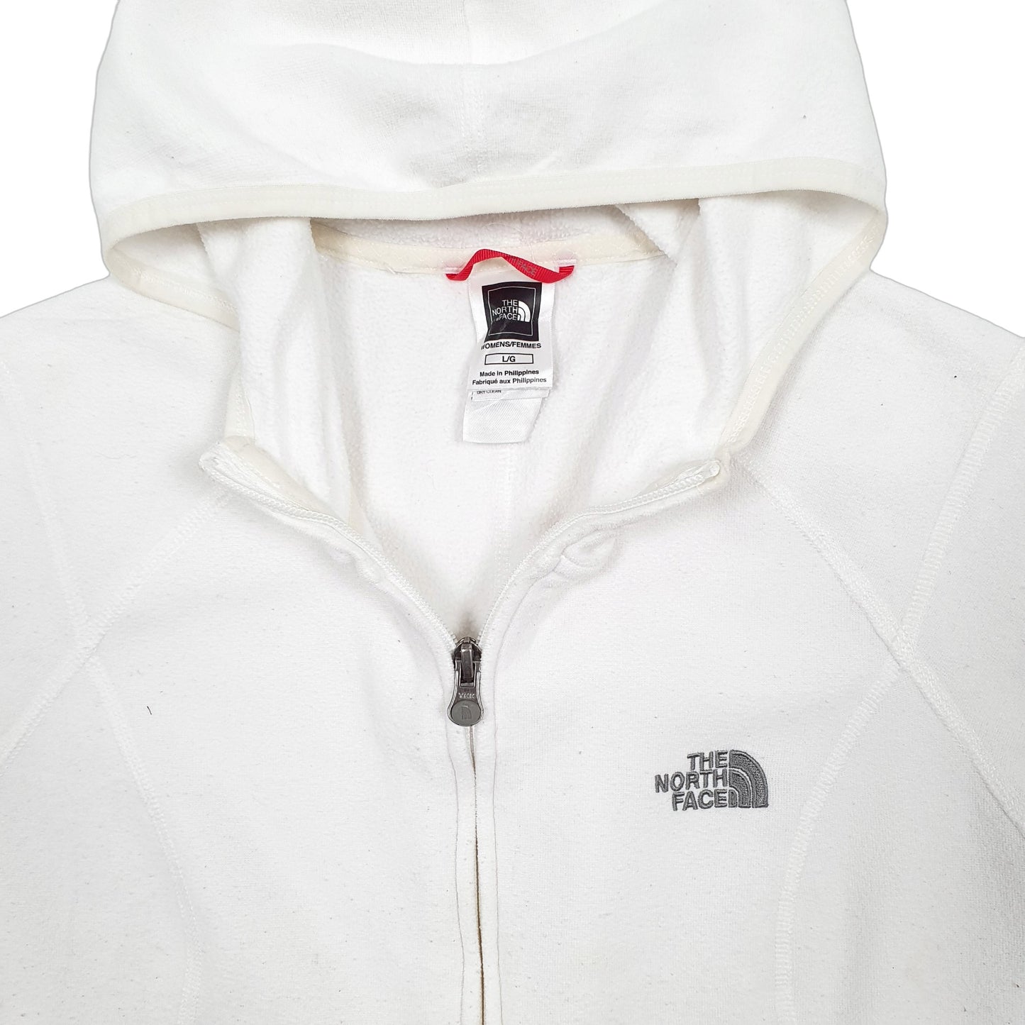 Womens White The North Face Hoodie Full Zip Jumper