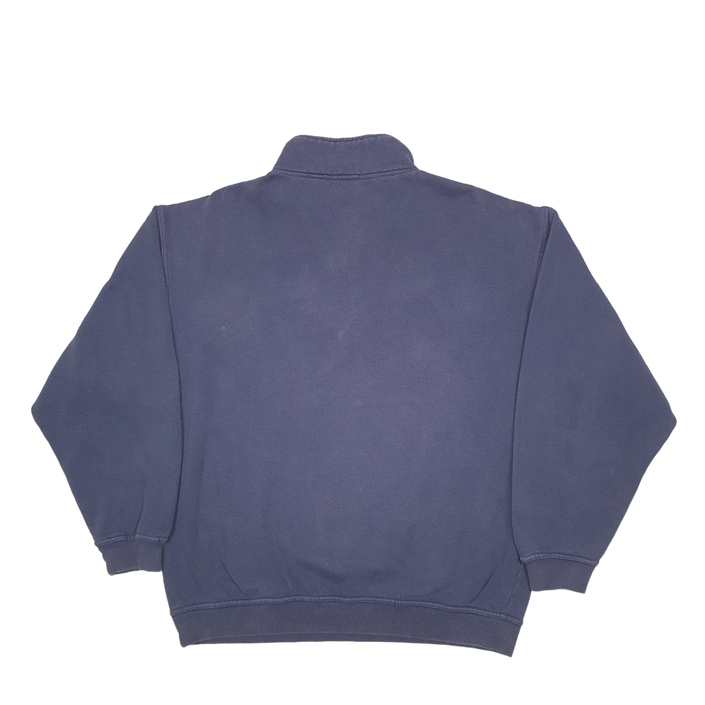 Mens Navy Fila Spellout Quarter Zip Jumper