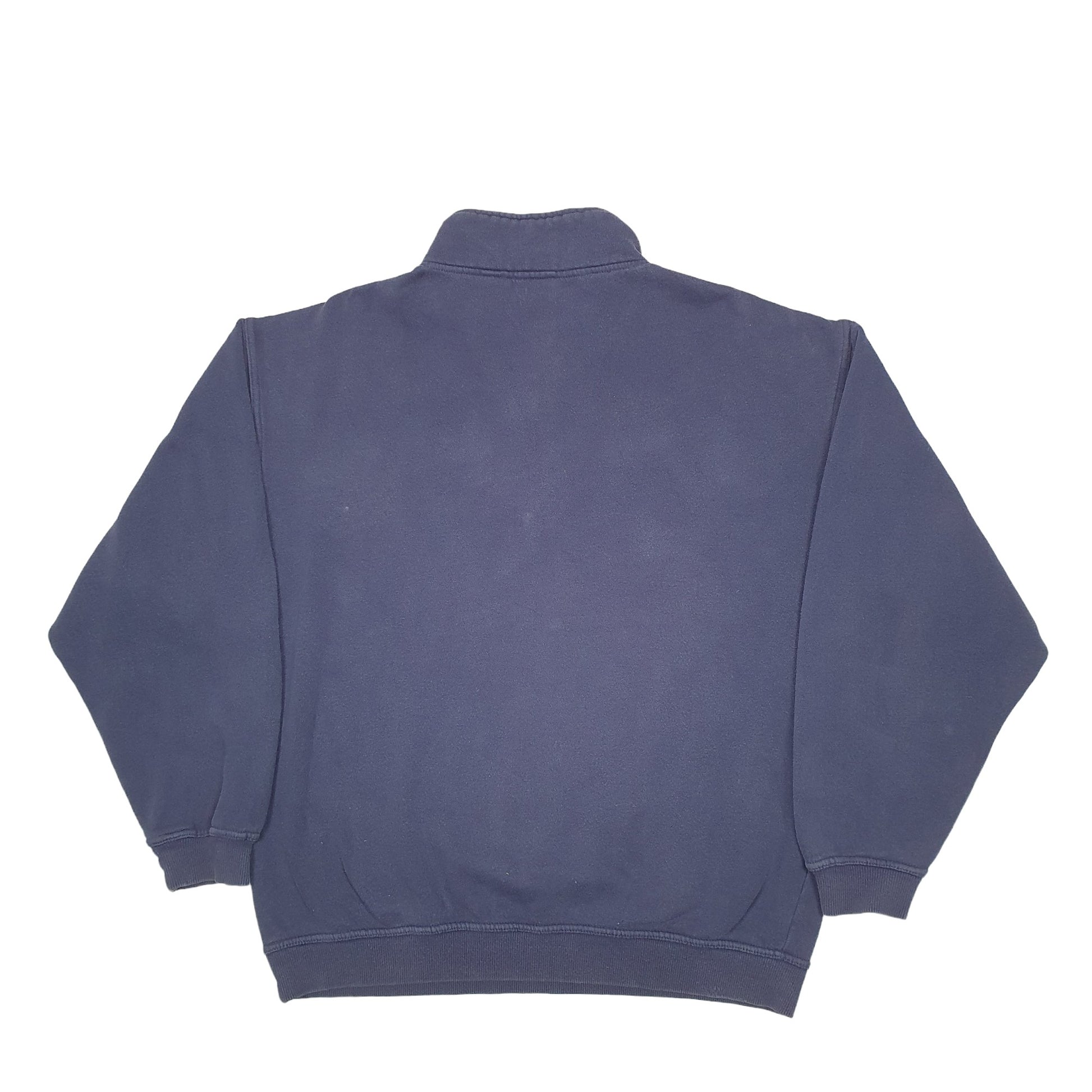 Mens Navy Fila Spellout Quarter Zip Jumper