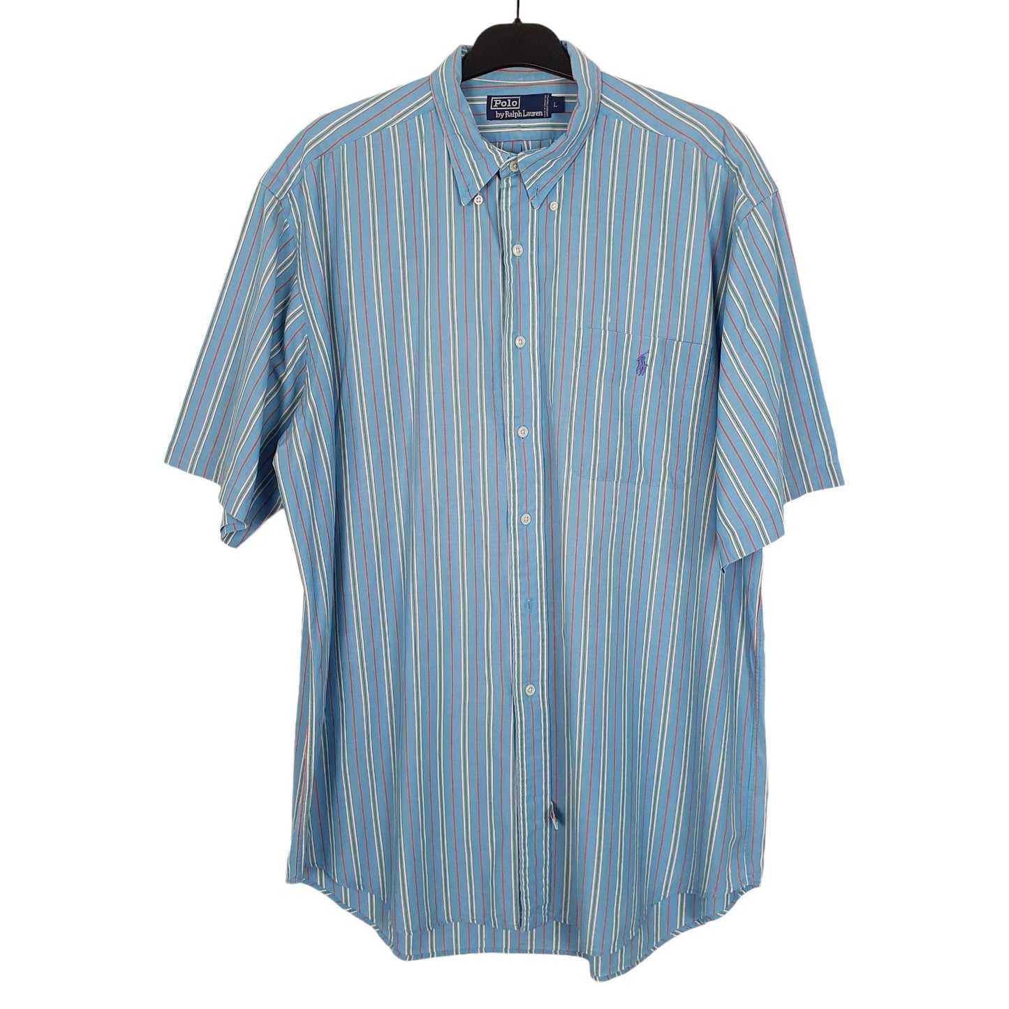 Ralph Lauren Short Sleeve Regular Fit Striped Shirt Blue