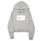 Womens Grey Nike Crop Top Hoodie Jumper