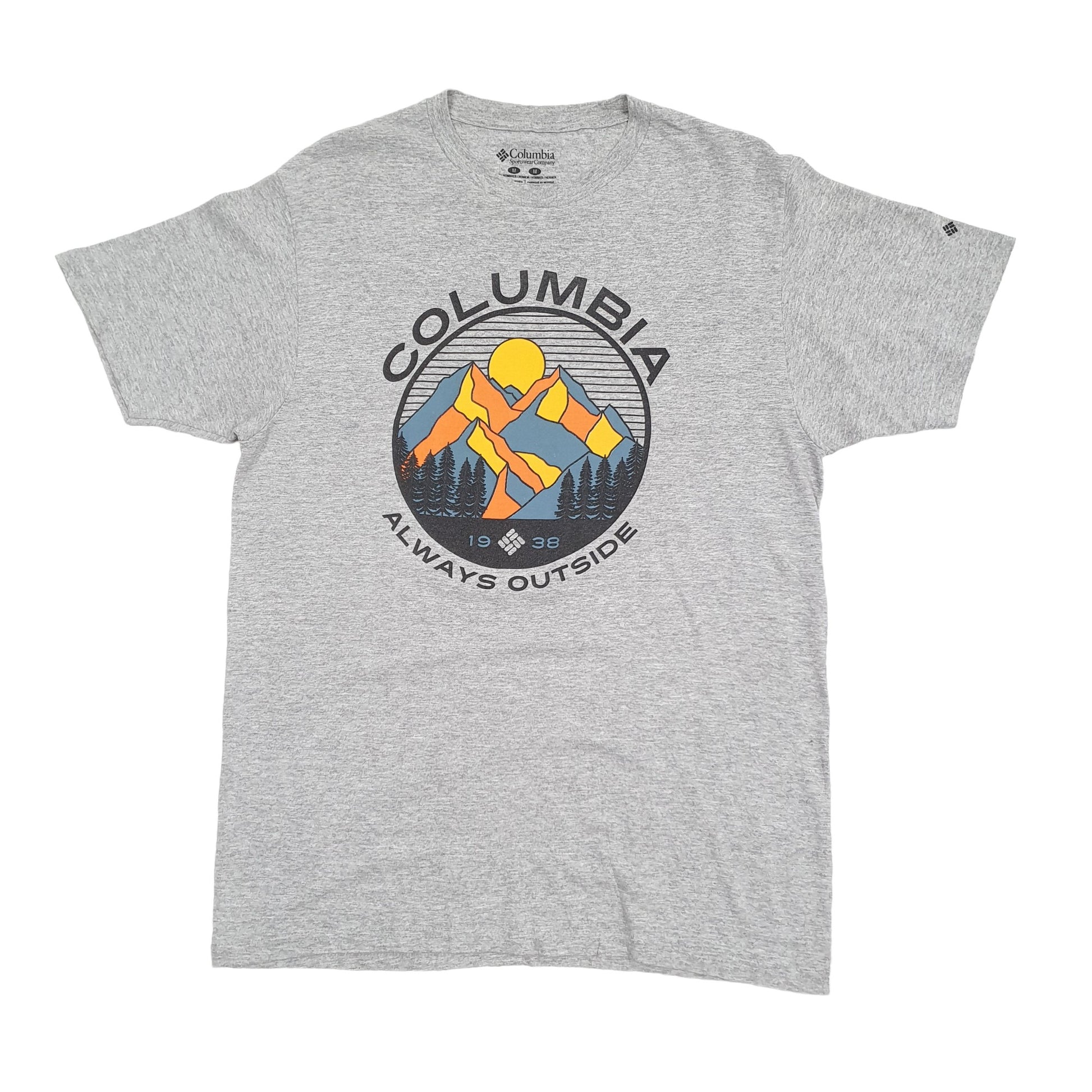 Mens Grey Columbia Sportswear  Short Sleeve T Shirt