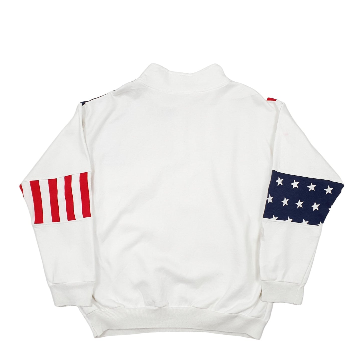 Hardbody USA Flag Eagle Quarter Zip XL White