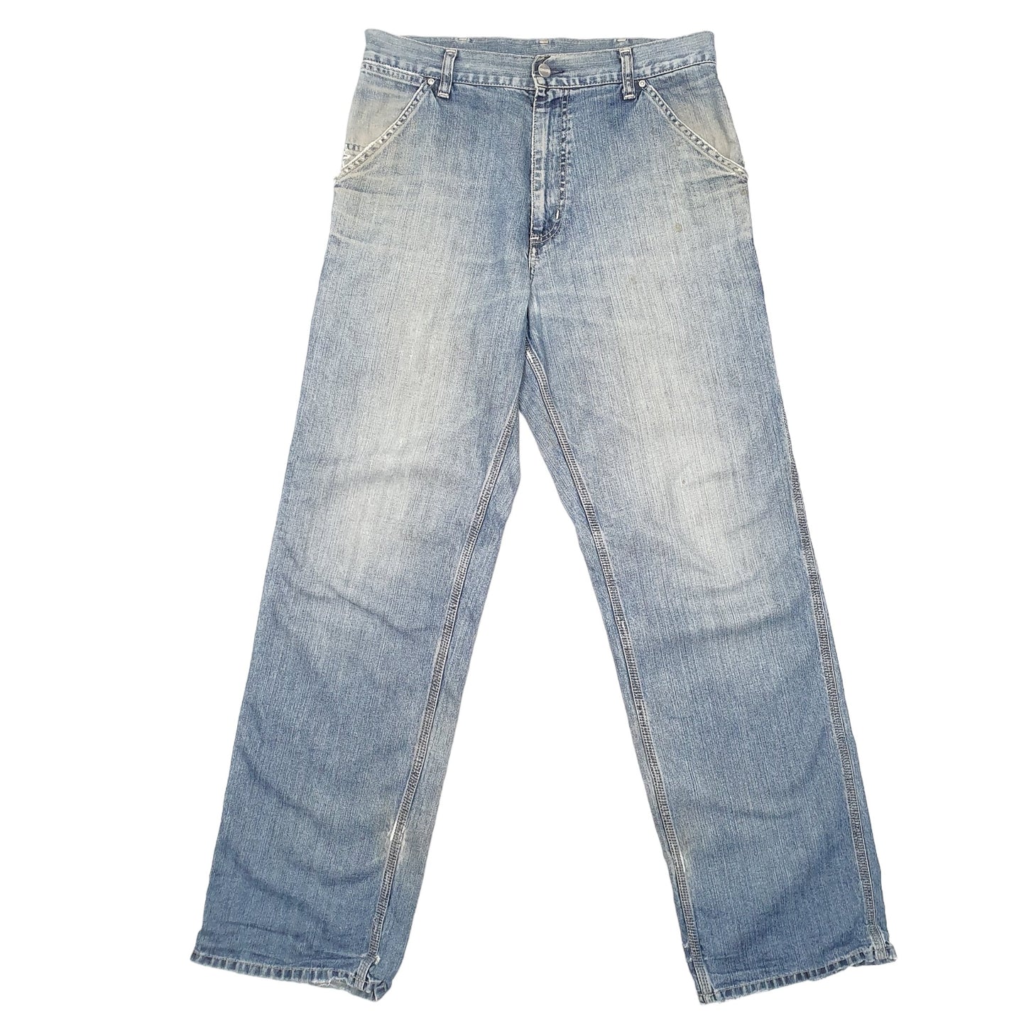 Mens Blue Carhartt Single Knee Pant Carpenter JeansW32 L34